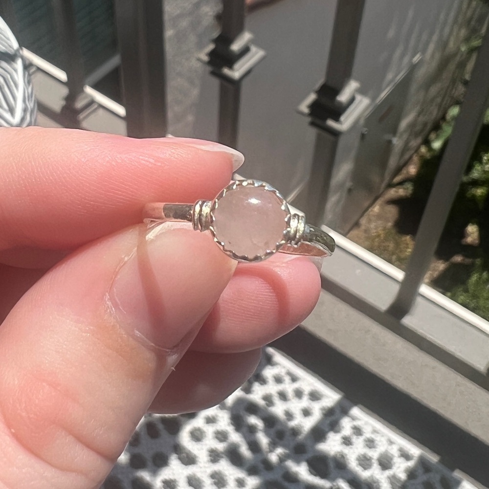 Rose Quartz - Sterling Silver Ring